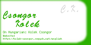 csongor kolek business card